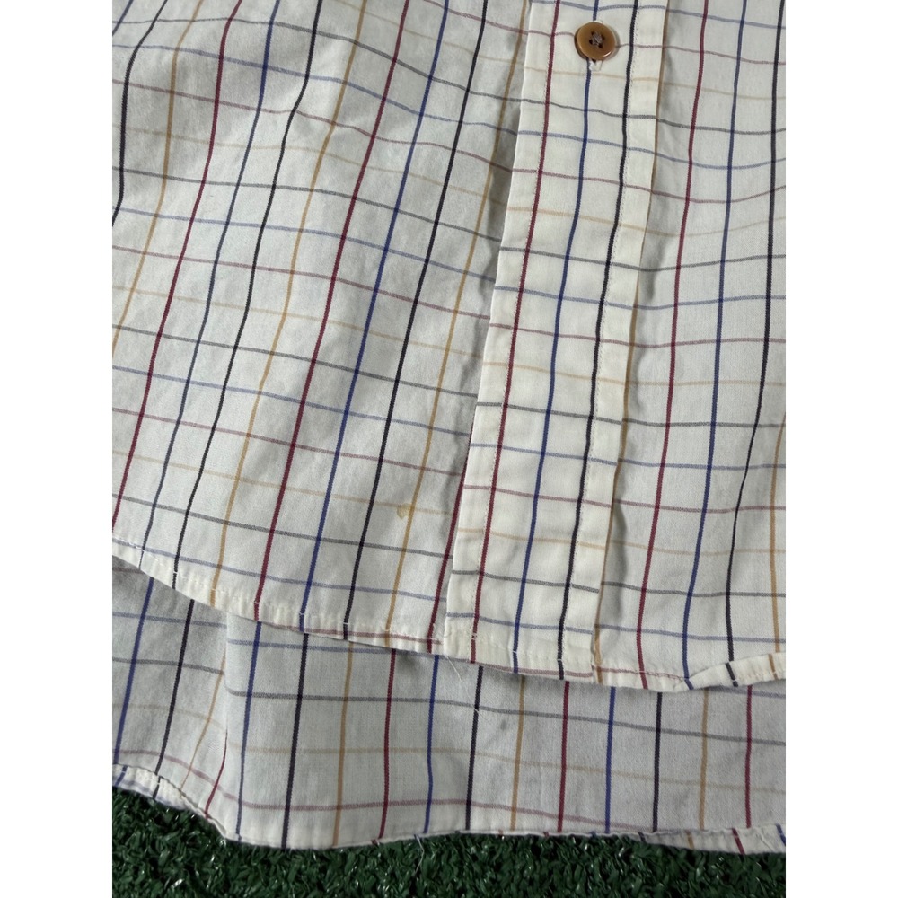 Gitman Bros Button Down Mens 2XL White Tattersall Check Long Sleeve Shirt - Picture 4 of 8